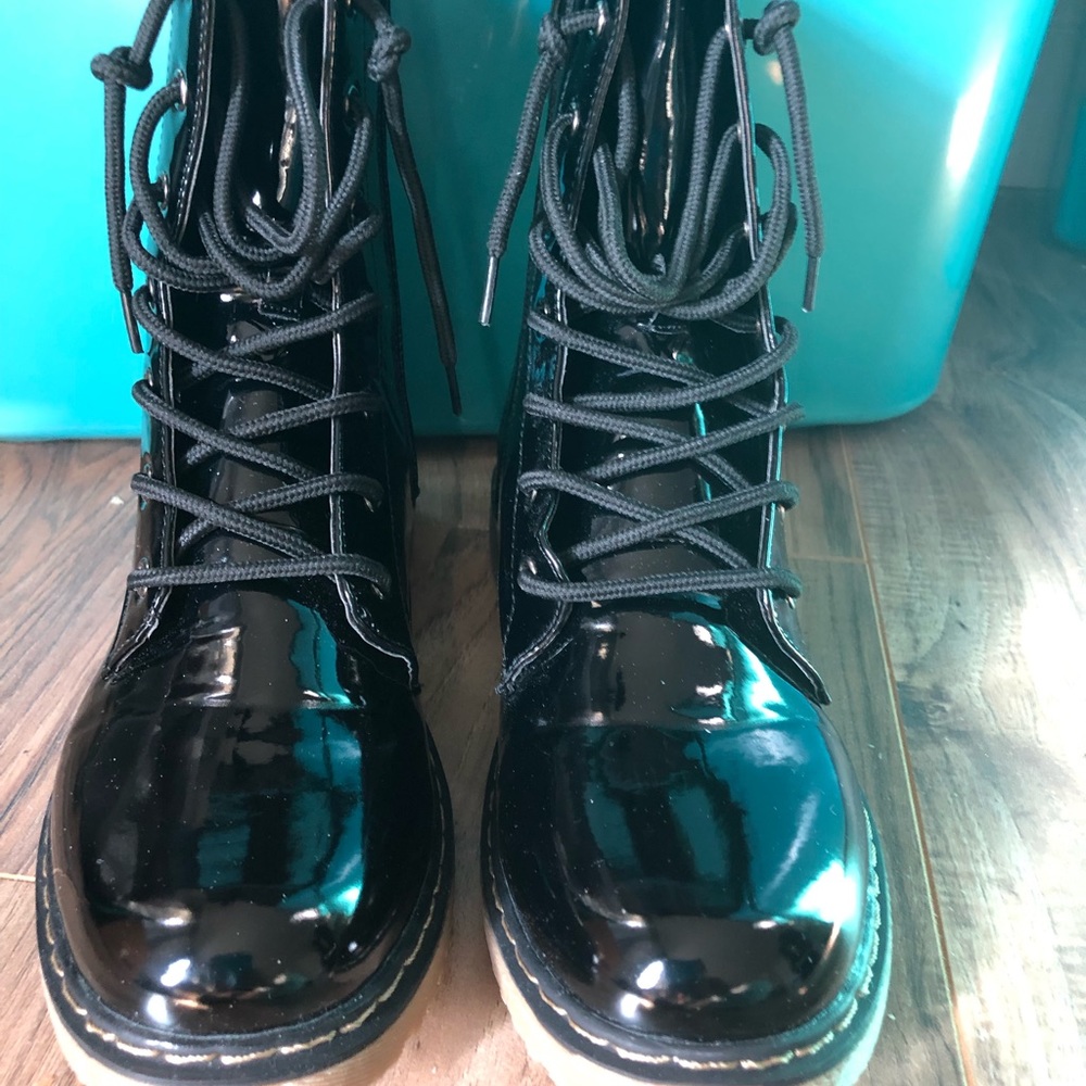 Dr. Martens inspired combat boot (patent leather)